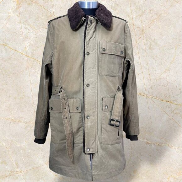 Timberland X British Millerain Premium Waxed Car Military Coat 8514J262 size L/G - Picture 1 of 13